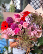 Rustique Flora purple flower bouquet for delivery in Singapore